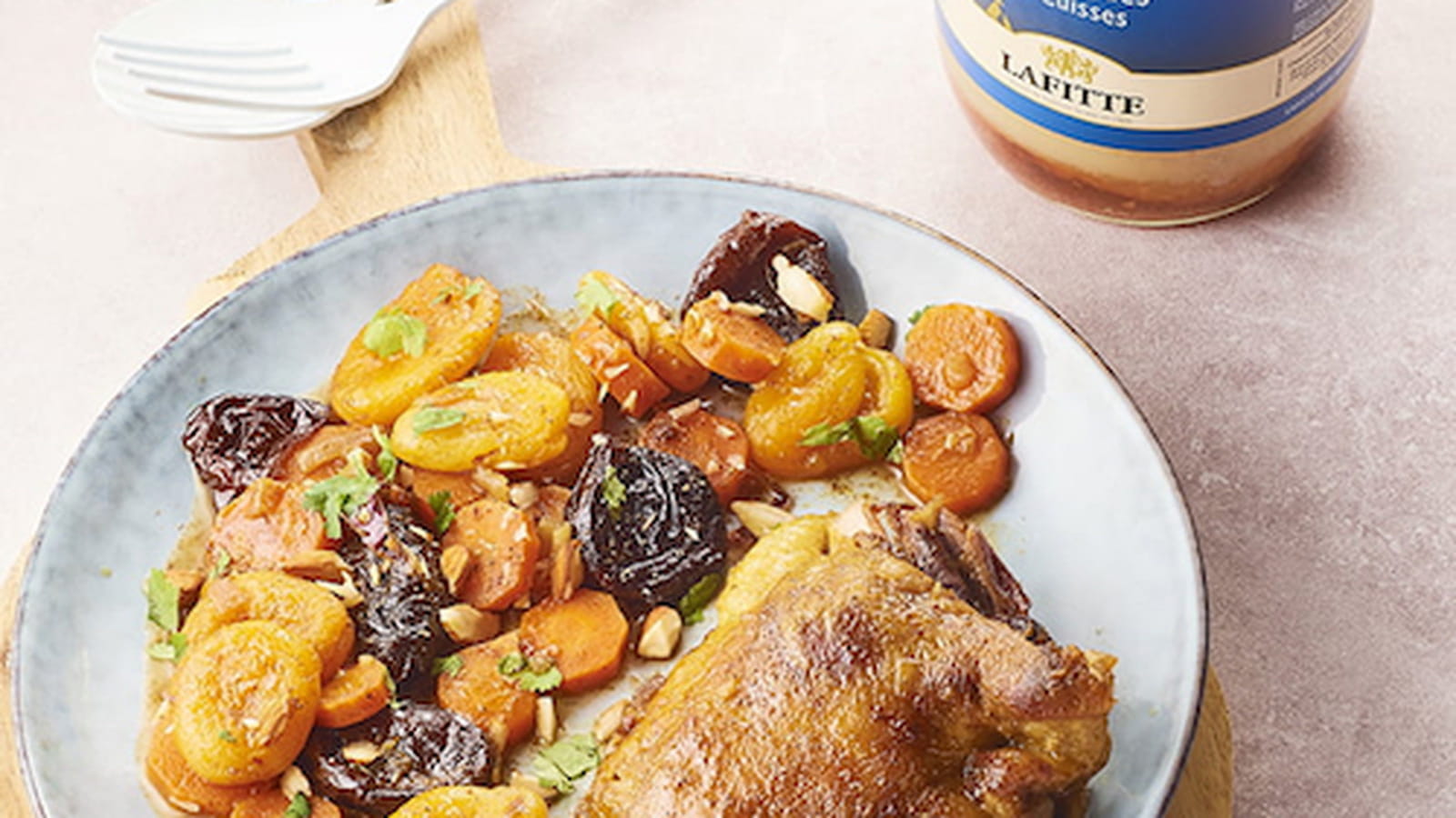 Tajine de canard Maison Lafitte aux abricots