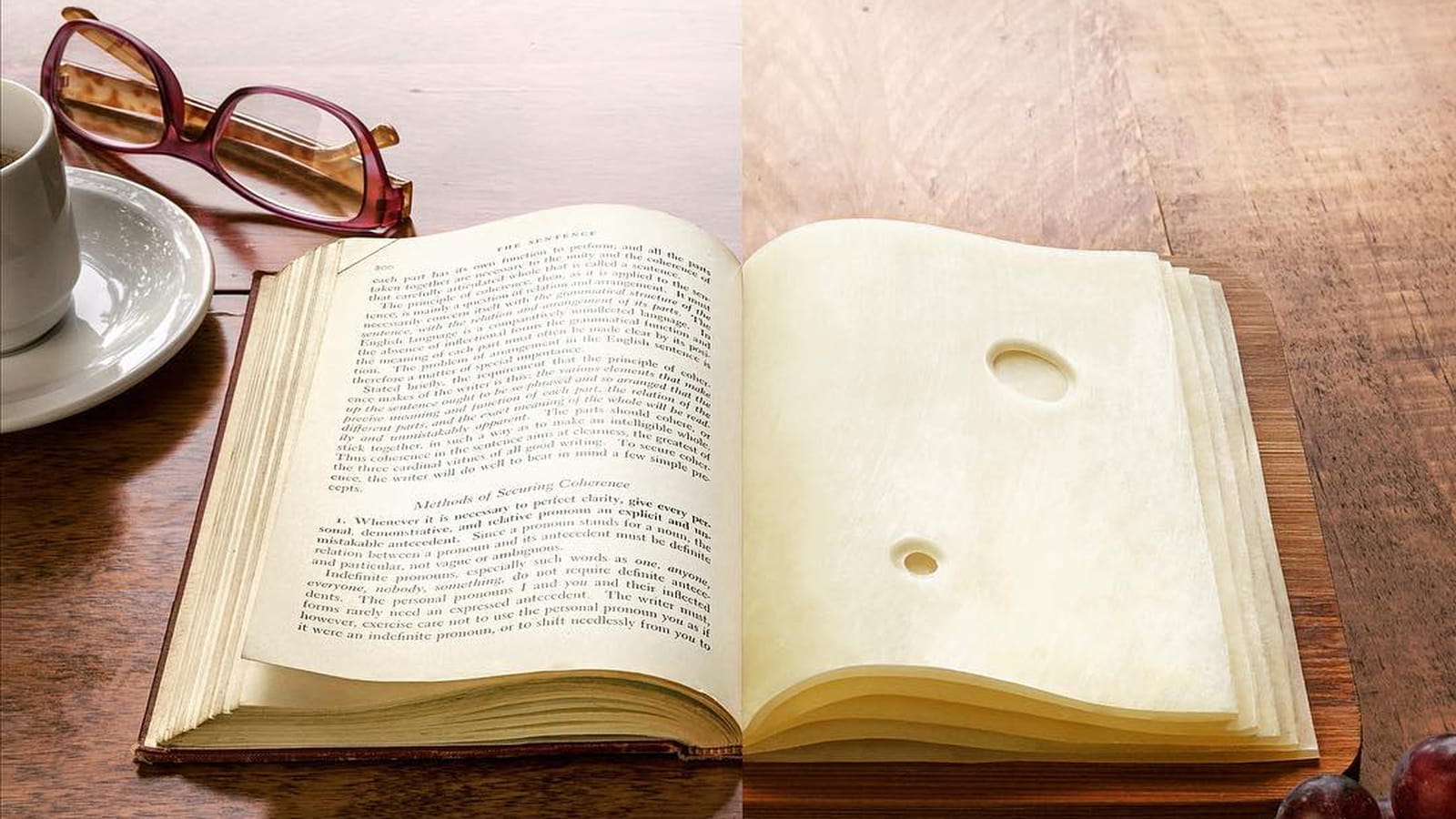 Une page tout en fromage