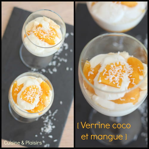 Verrines douceur coco et mangue