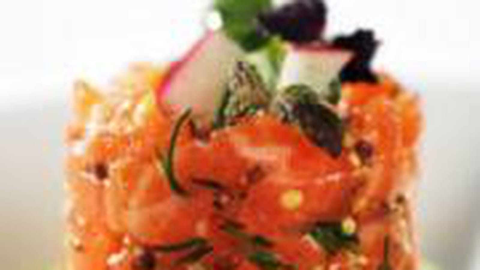 Tartare de truite et concombre