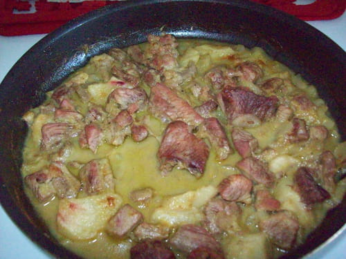 Poulet aux pêches et au lait de coco