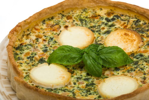 Tarte chèvre et menthe