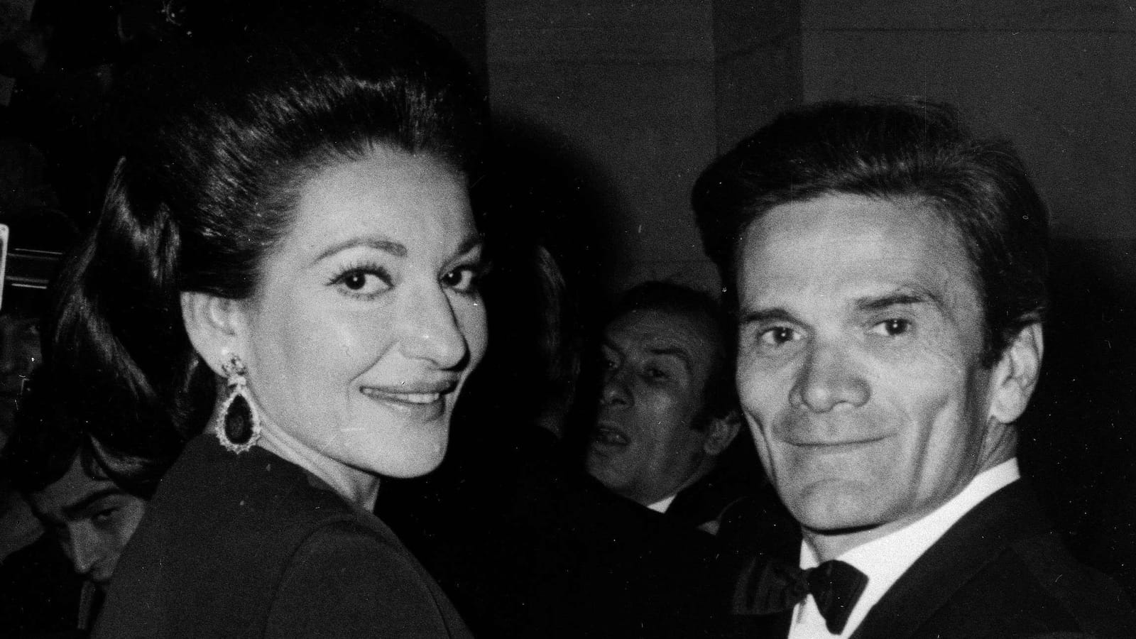 A l'avant-première du film "Médée", au bras de Pier Paolo Pasolini