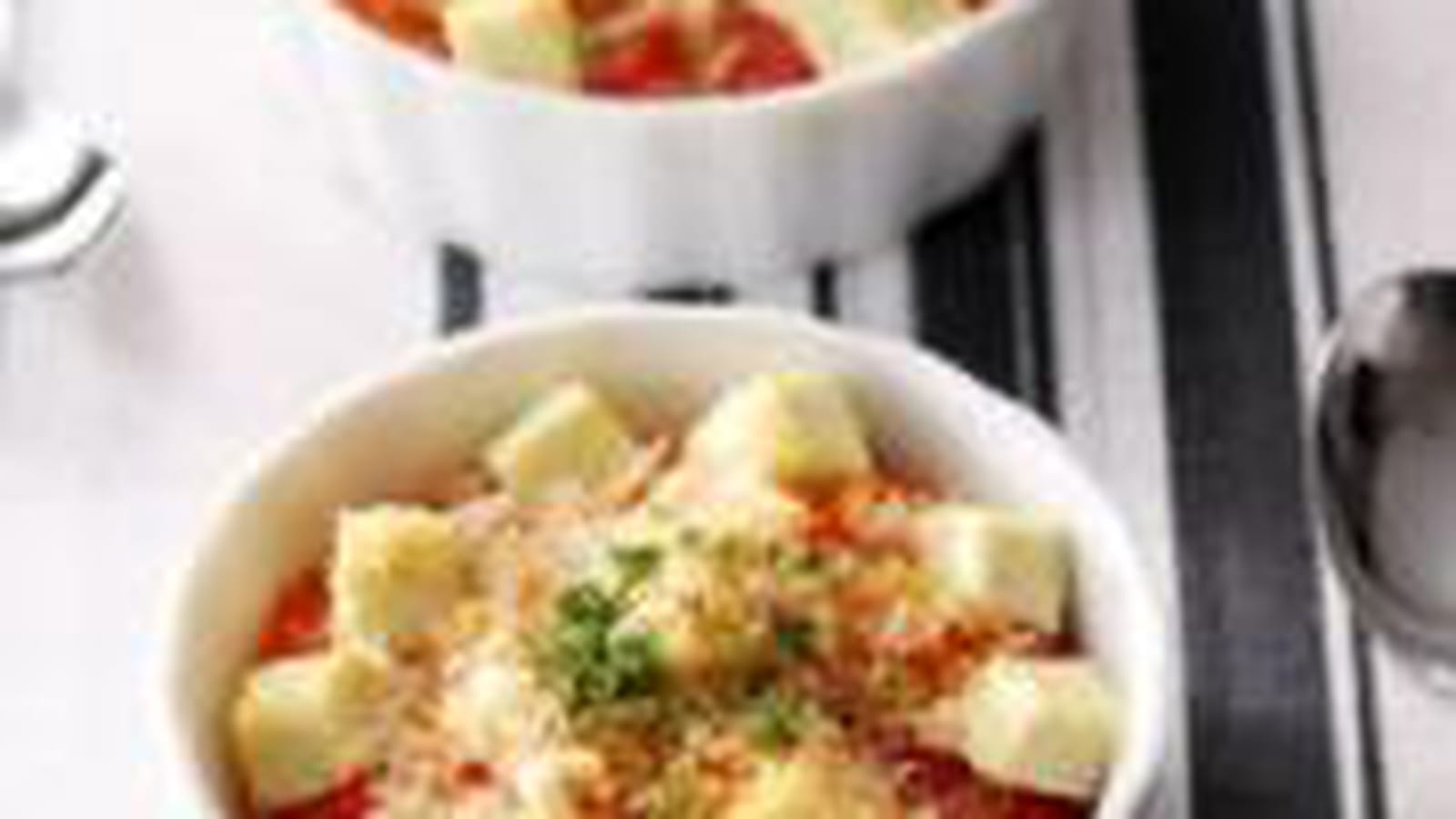 Petit Gratin à la tomate et au Kiri