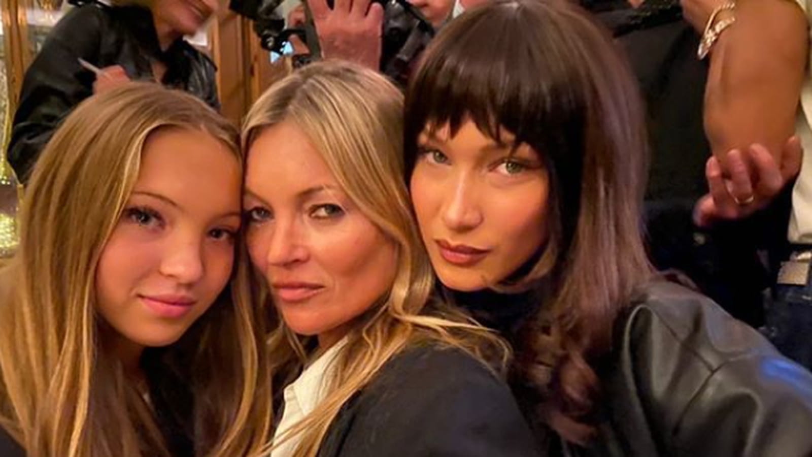 Lila Moss, Kate Moss et Bella Hadid