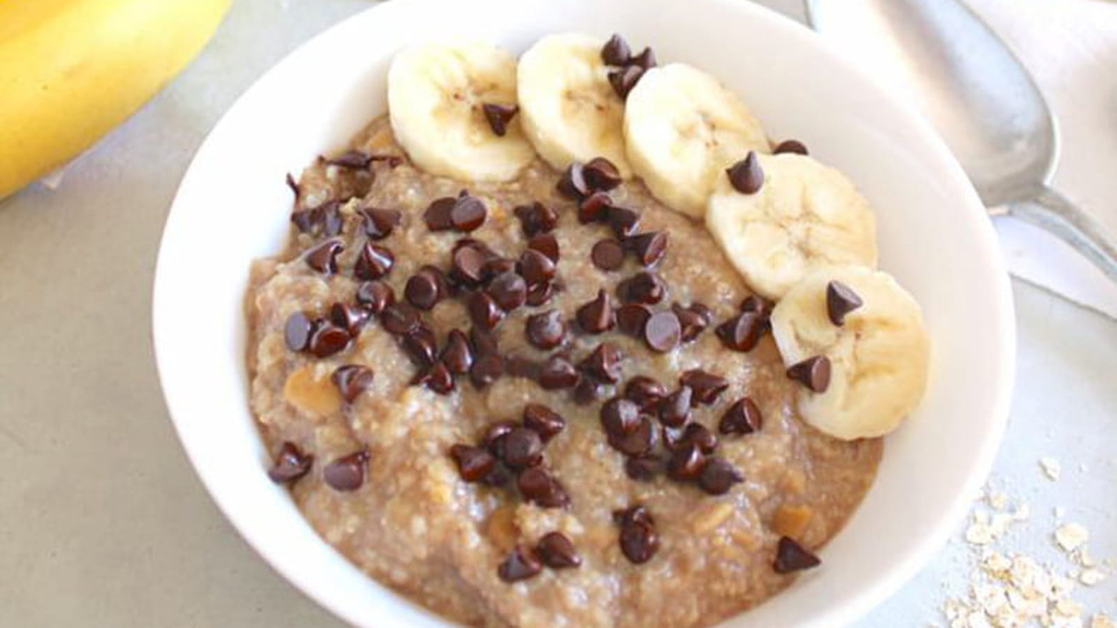 Porridge banane chocolat