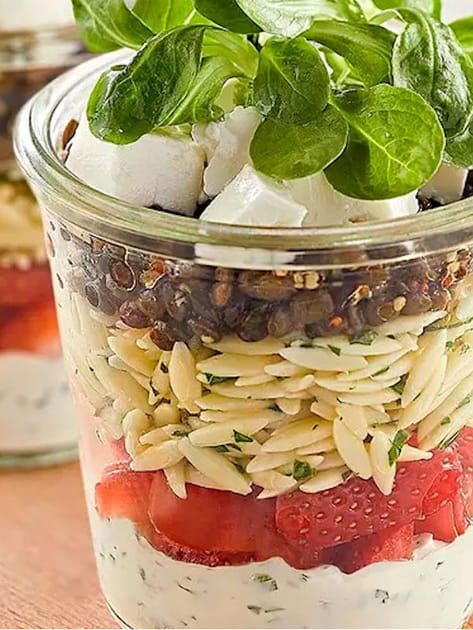 Salade jar d'avoines de saison
