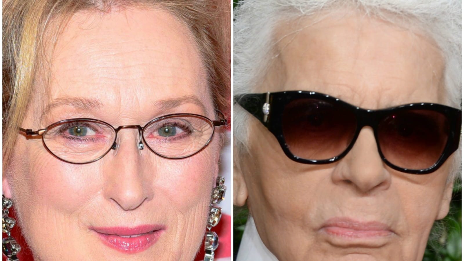 Karl Lagerfeld et Meryl Streep 