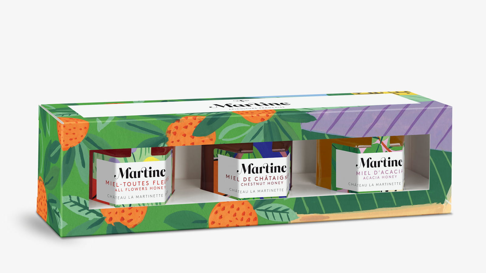 Le coffret de dégustation de miel Martine