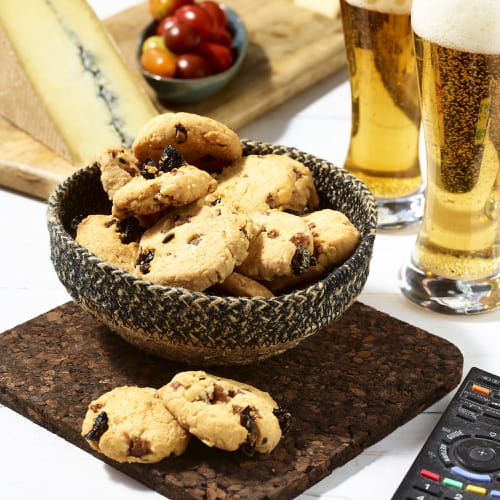 Cookies salés au Morbier et saucisse de Montbéliard