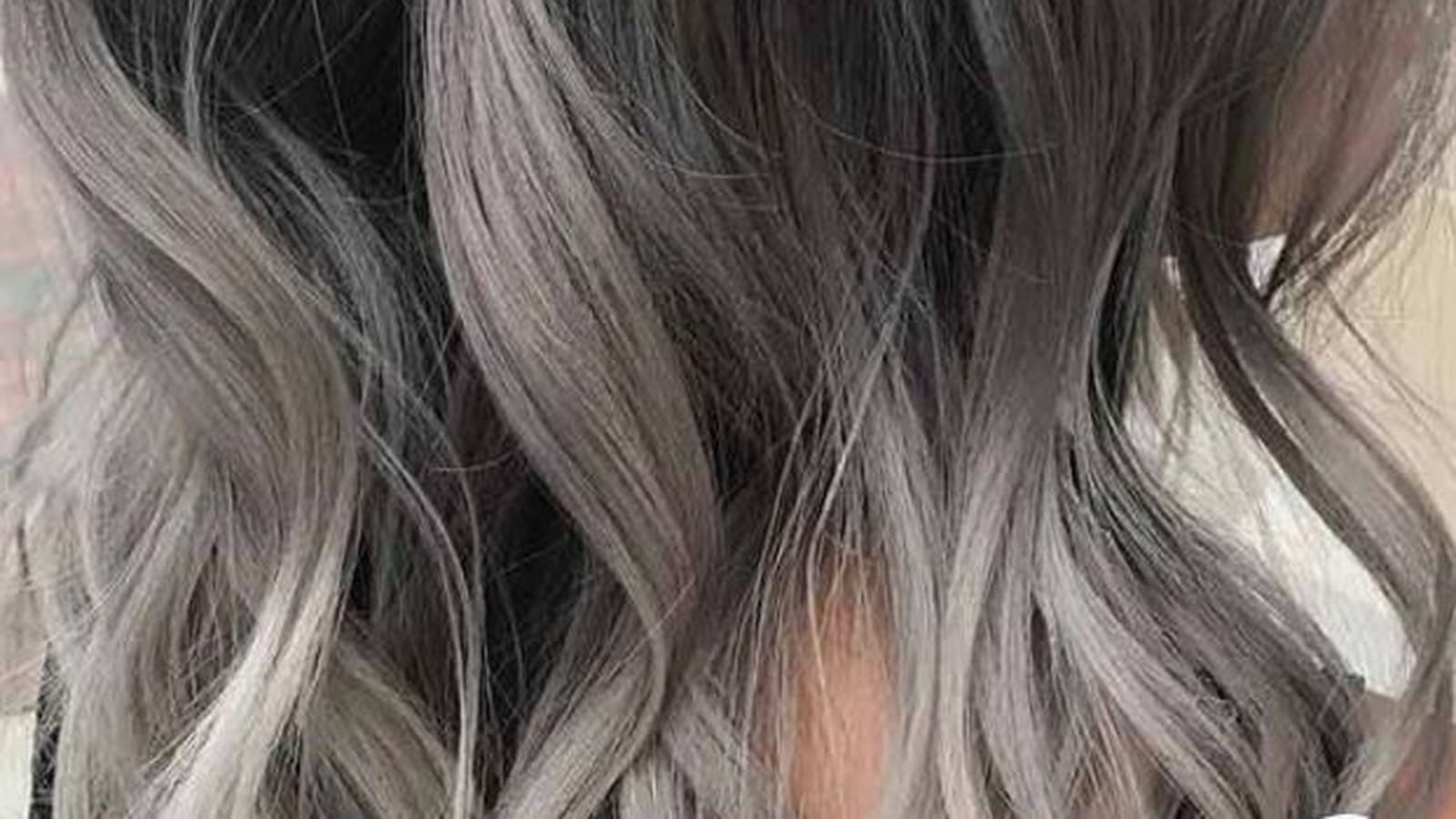 Ombre hair gris