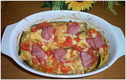 Tian de courgettes à la mozzarella