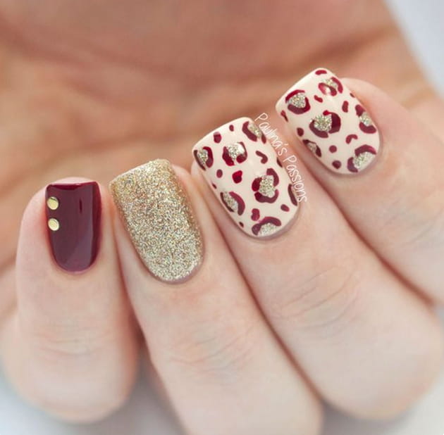 Faux Ongles Imprimé Léopard Dégradé – Coloré Rose – Pour Ongles Mi-longs
