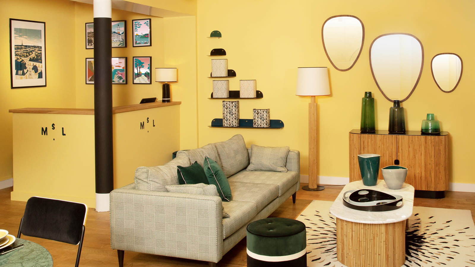 Déco monochrome jaune 