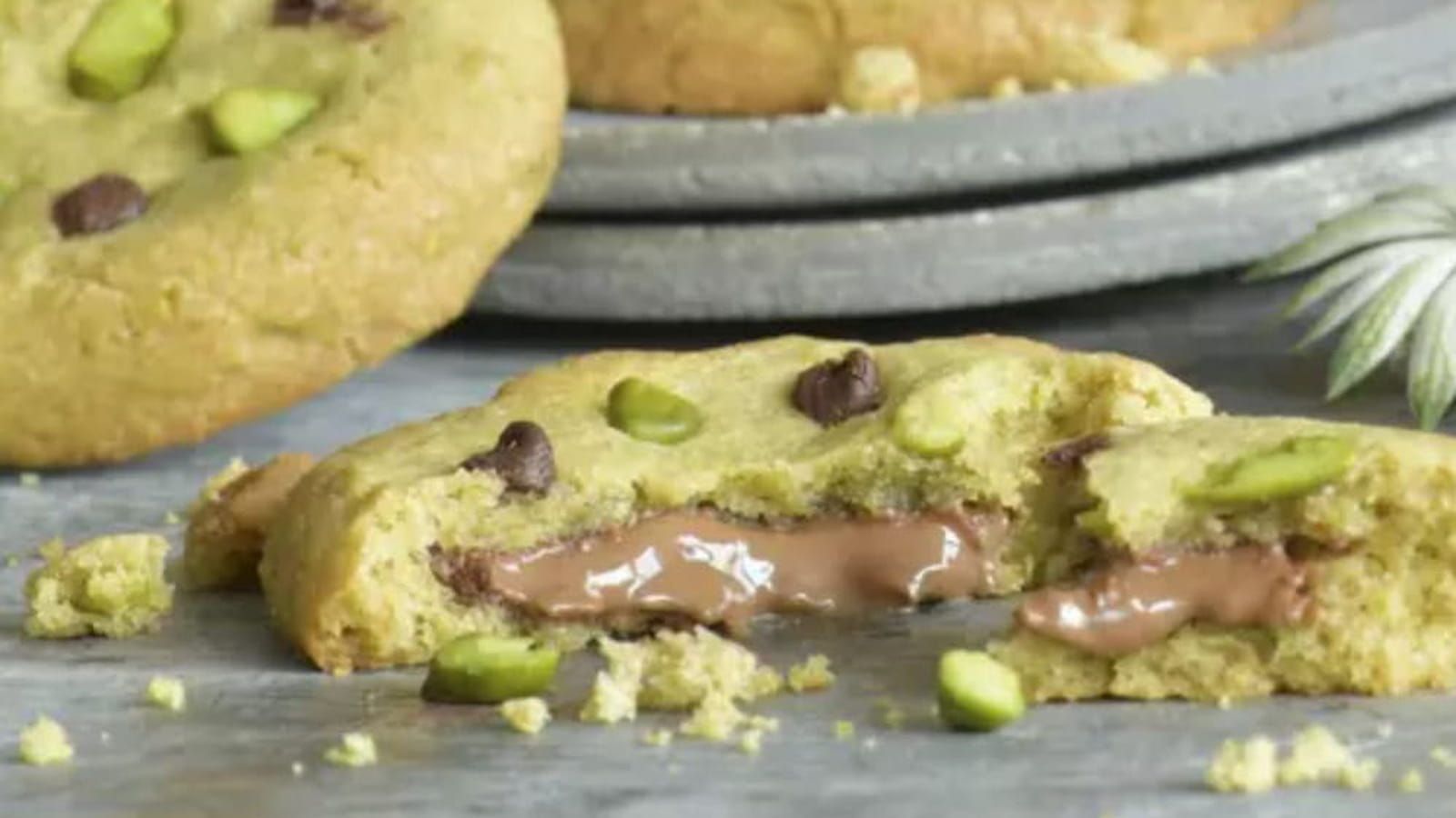 Cookies au chocolat praliné et pistache