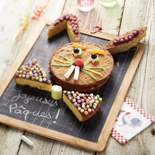 Lapin de Pâques en Gâteaux Bretons, pâte à tartiner et guimauve