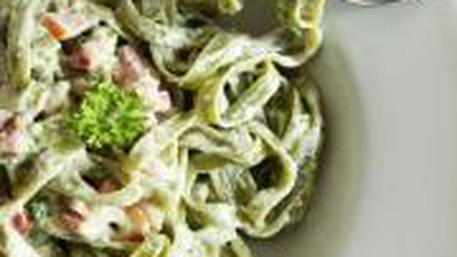 Tagliatelles épinards à la carbonara