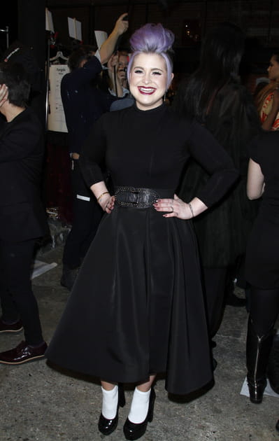 Kelly Osbourne en backstage au défilé Christian Siriano