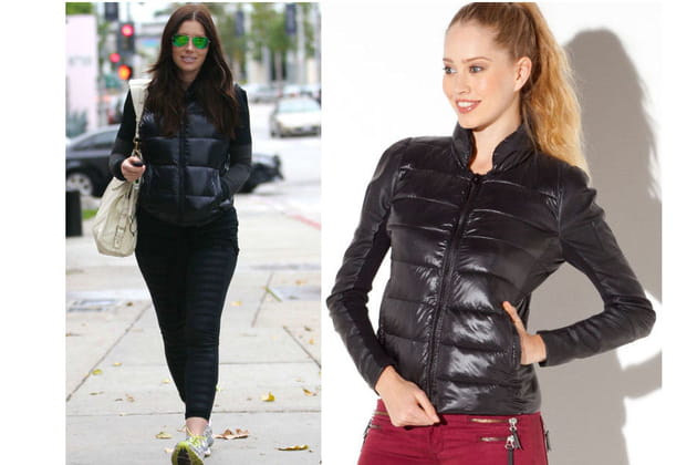 Jessica Biel : une doudoune noire