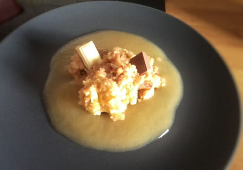Crumble pomme-poire et chocolat