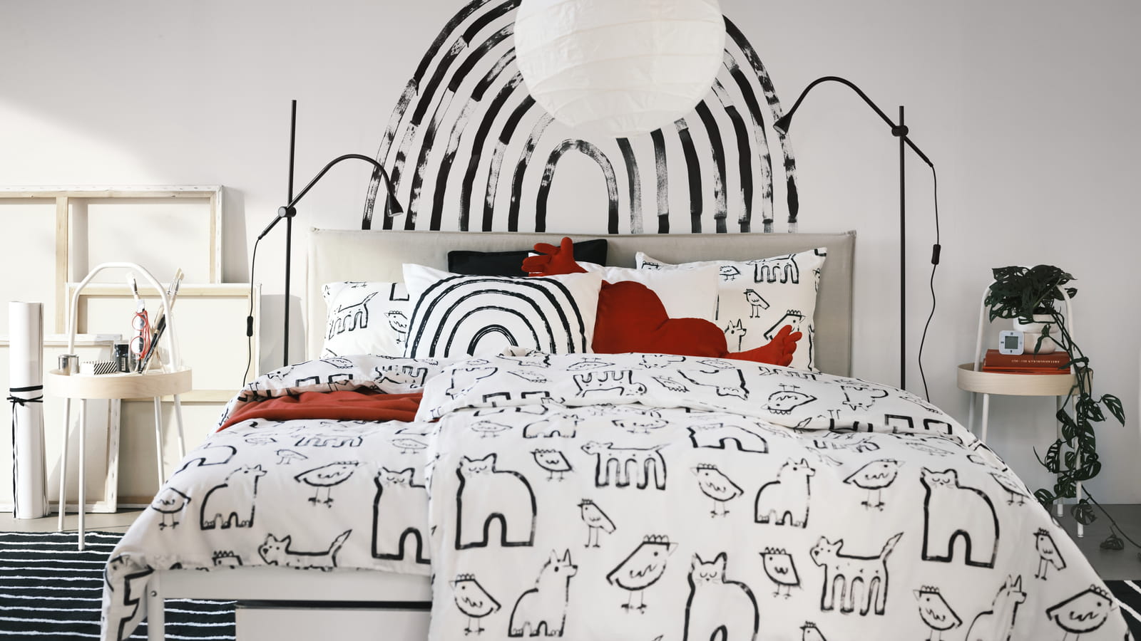 Linge de lit à motif