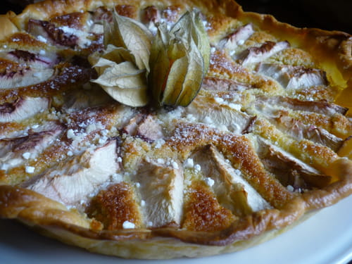 Tarte aux nectarines blanches