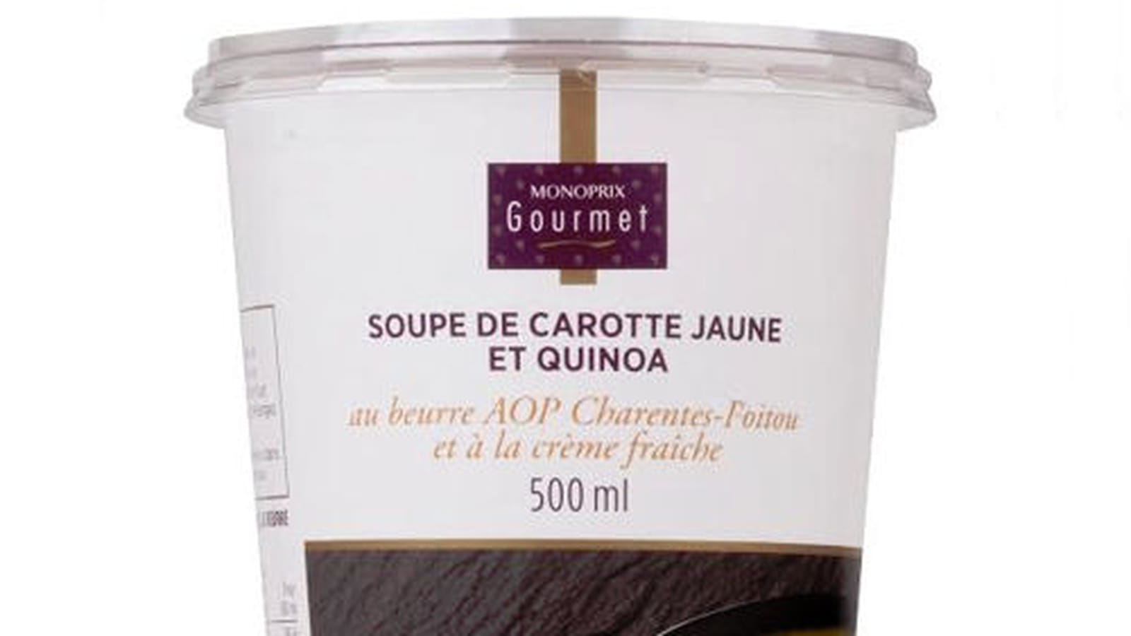 Soupe de carotte jaune et quinoa de Monoprix Gourmet