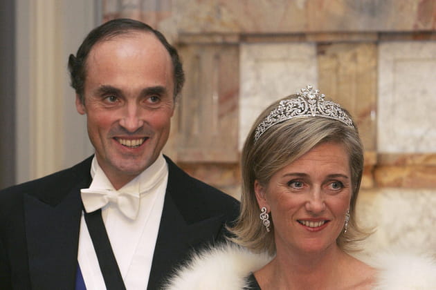 Astrid de Belgique et son époux le Prince Lorenz lors de la visite du président Portugais
