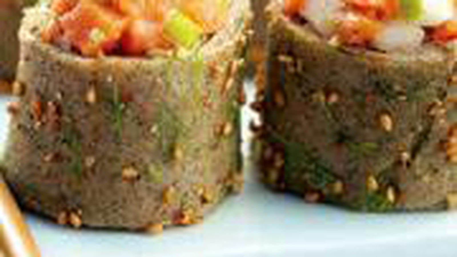 Sushi crêpes sarrasin et tartare de saumon