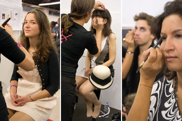 Aux stands de maquillage