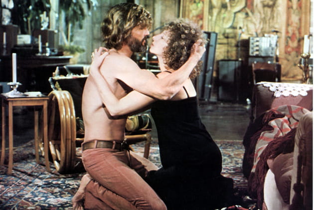 Avec Kris Kristofferson dans "A Star Is Born", en 1976
