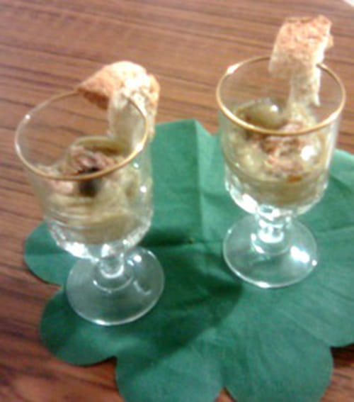 Verrines de caviar d'aubergine revisité