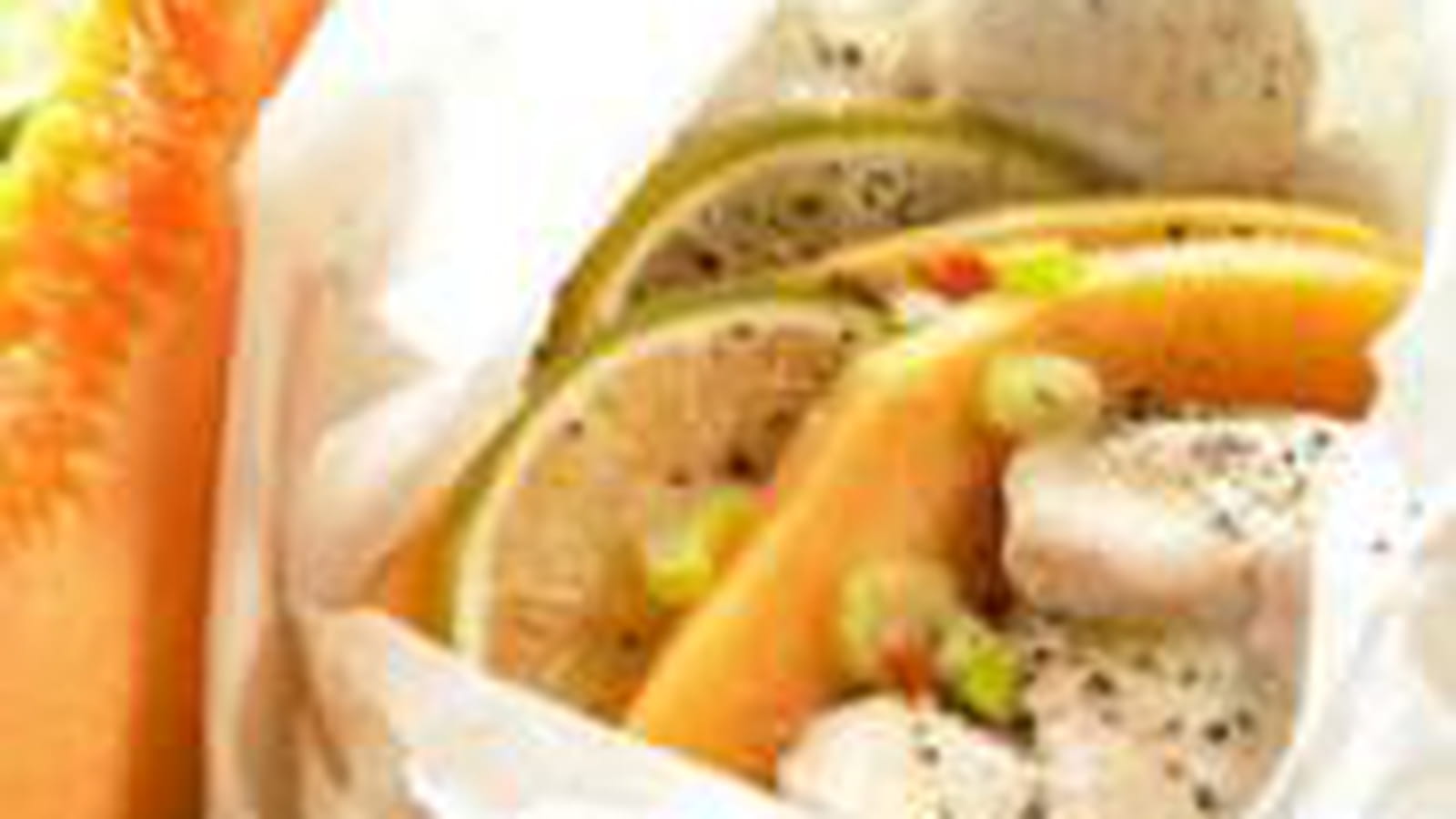 Papillotes poulet-melon-coco