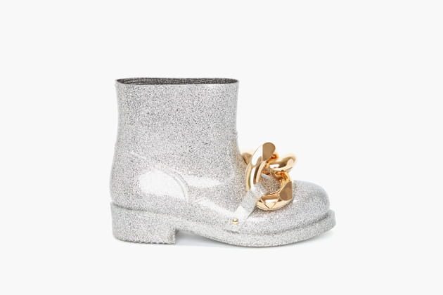 Bottines argent&eacute;es de JW Anderson