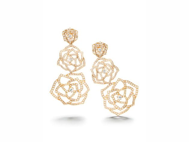 Les boucles d'oreilles "Piaget Rose" de Piaget