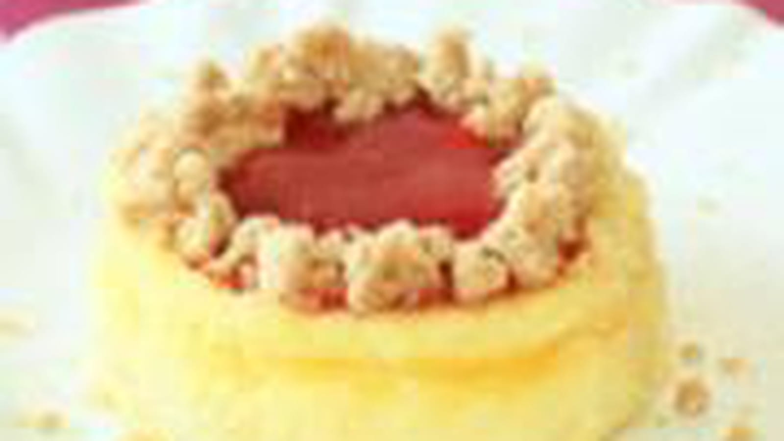 Cheesecake crumble et coulis de fraises