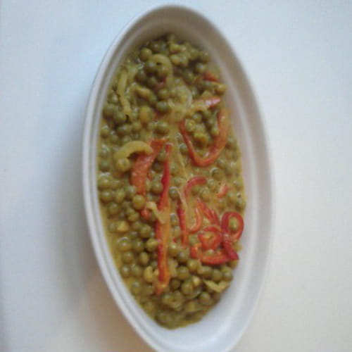 Poêlée de petits pois au curry
