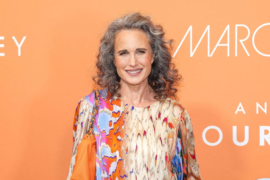 Andie MacDowell, lumineuse avec sa chevelure d'argent