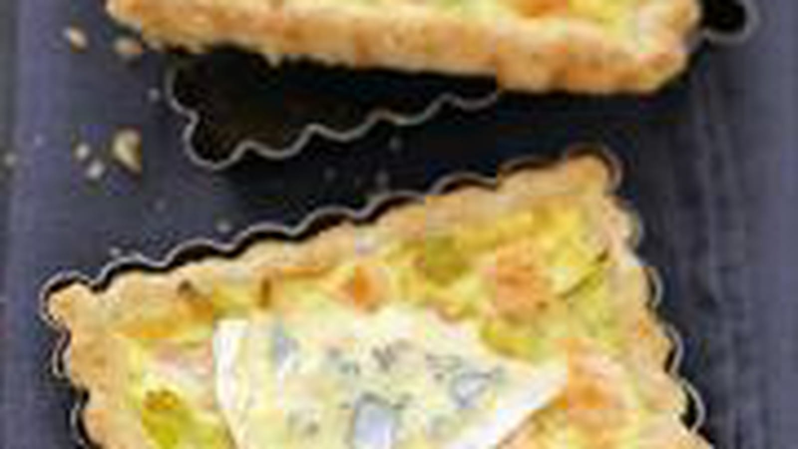 Tarte Bleu-saumon-poireau