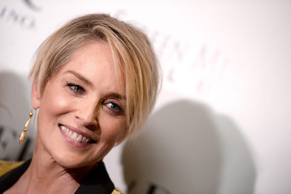 Sharon Stone, tendance avec ses l&egrave;vres glossy