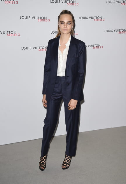 Cara Delevingne au vernissage de l'exposition Louis Vuitton Series 3
