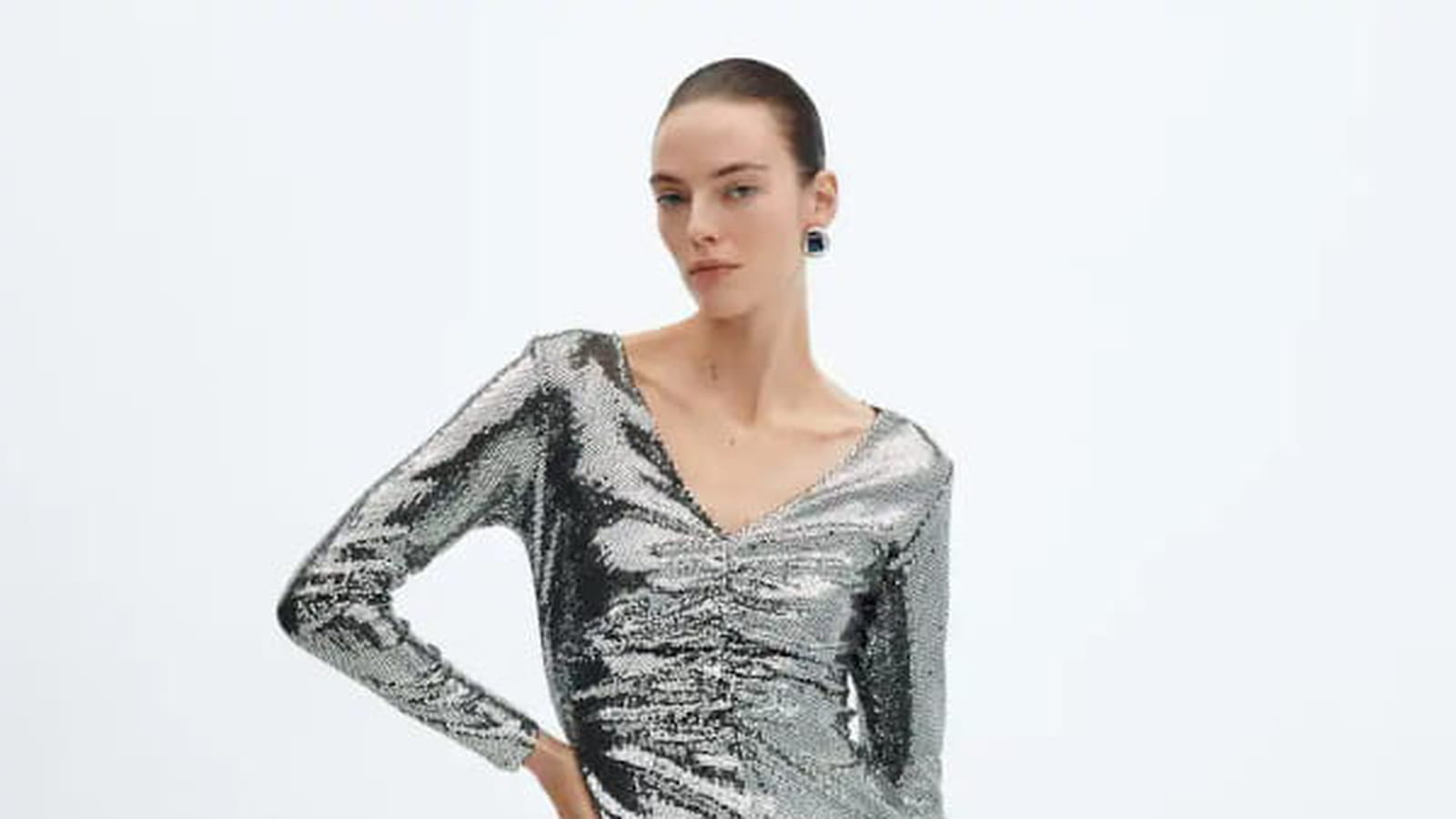 Robe froncée Mango 