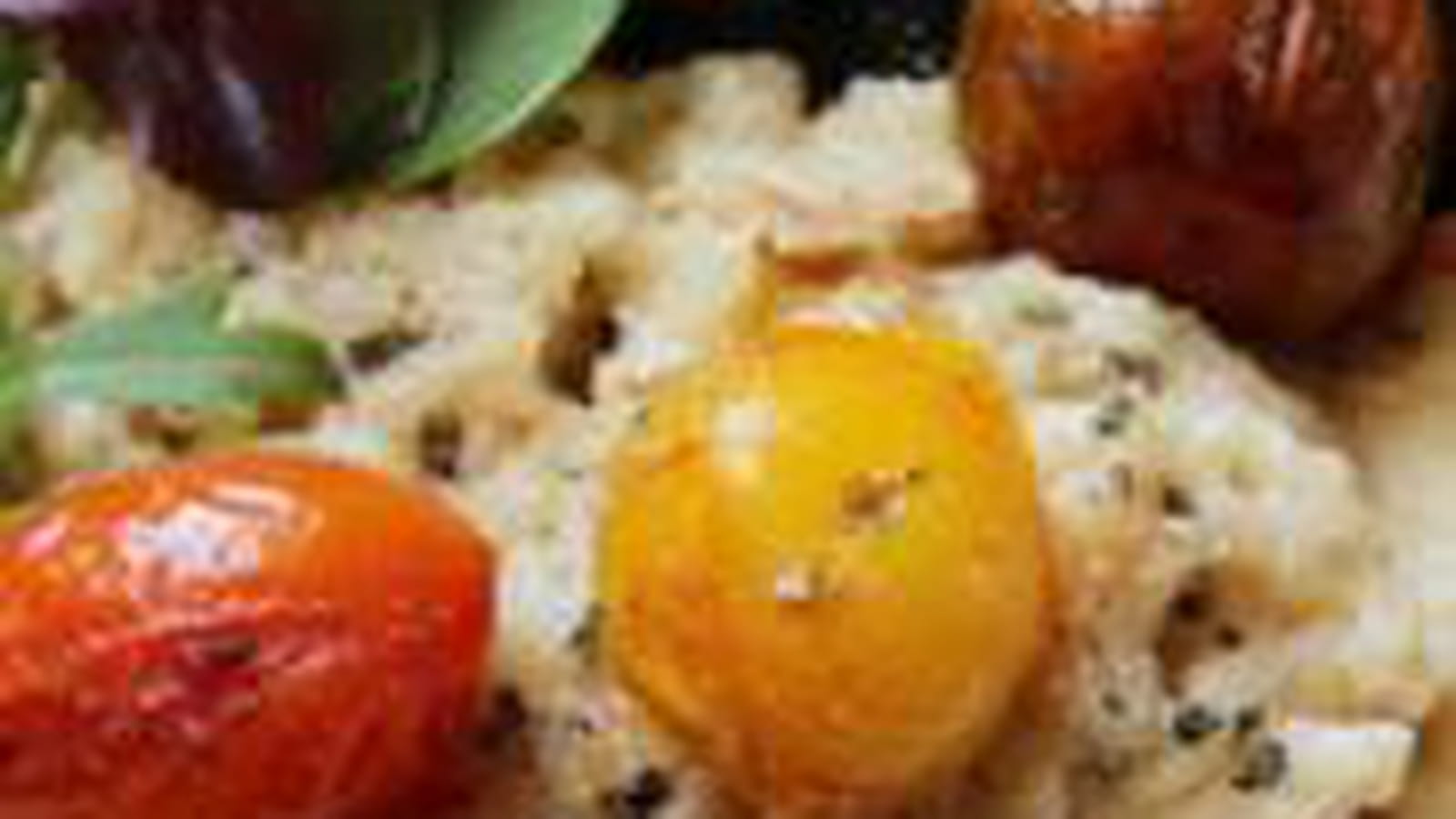 Risotto gorgonzola et tomates cerises