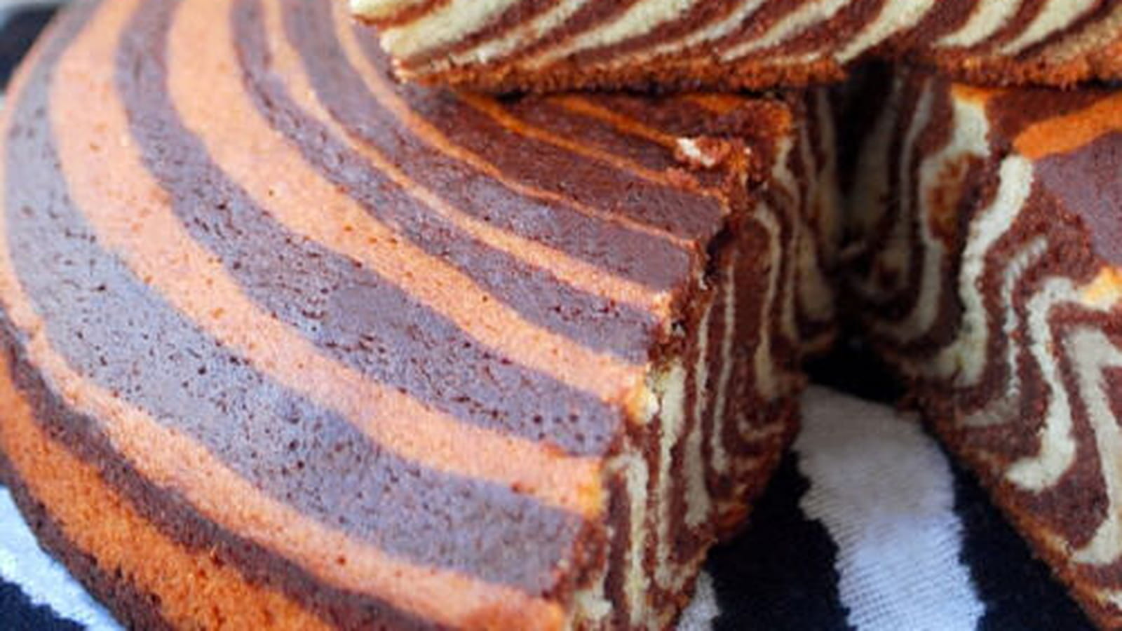 Gâteau tigré ou zebré
