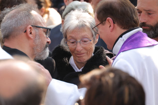 La m&egrave;re de Bruno Salomone vue aux obs&egrave;ques de l'acteur