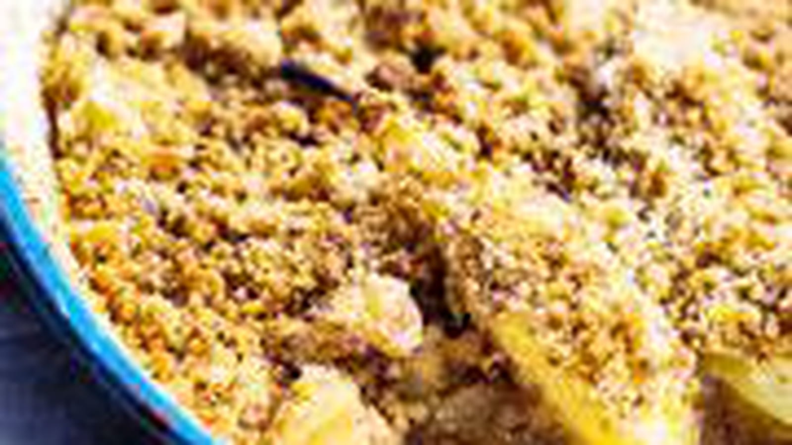 Crumble aux fruits et nougat