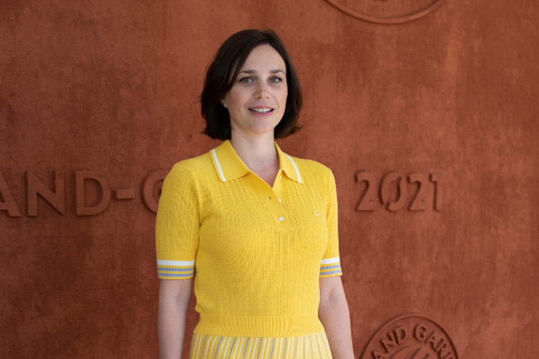 Le total look jaune de Nathalie Pechalat