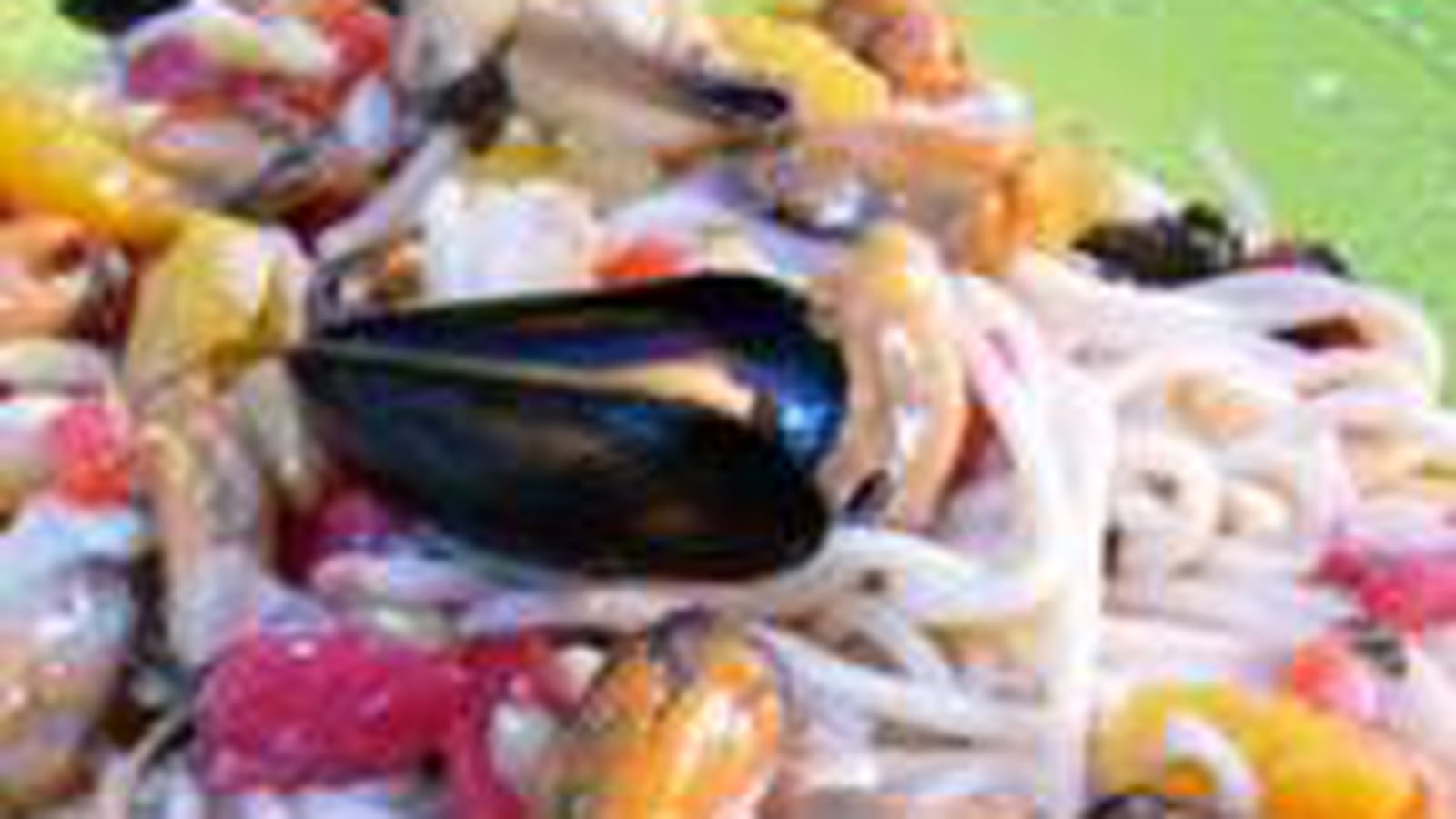 Spaghetti moules basilic