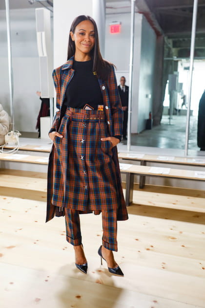 Zoe Saldana au d&eacute;fil&eacute; Tory Burch