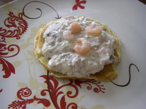 Blinis à la crème de saumon